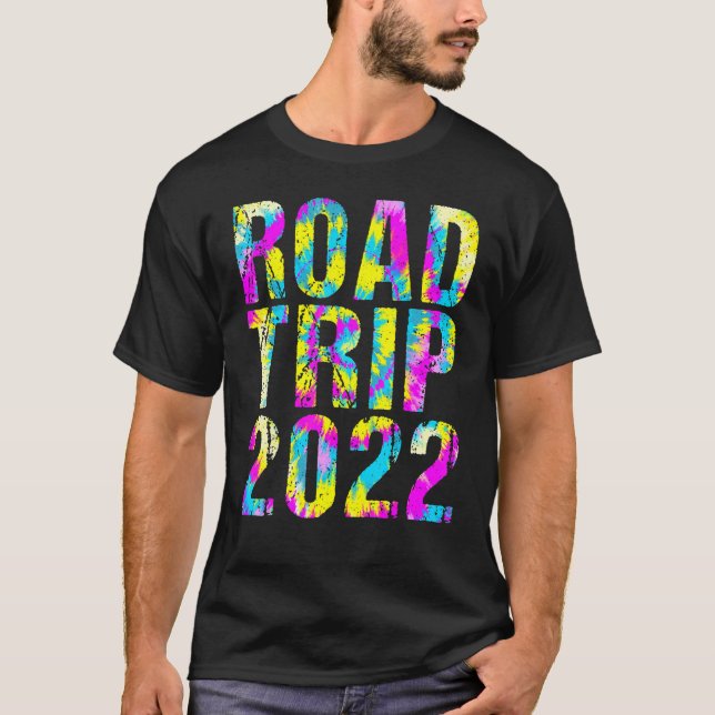 Road Trip 2022 Tie Dye  Matching Family T-Shirt (Vorderseite)