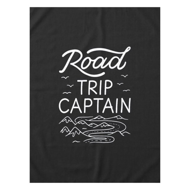 Road Trip Captain I - RV-Pilot Camping-Urlaub Tischdecke (Vorderseite)