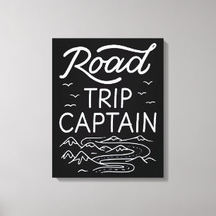 Road Trip Captain I - Wohnmobil-Pilot Camping-Urla Leinwanddruck