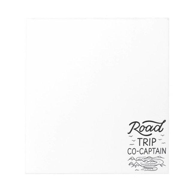 Road Trip Co-Captain I Notizblock (Vorderseite)