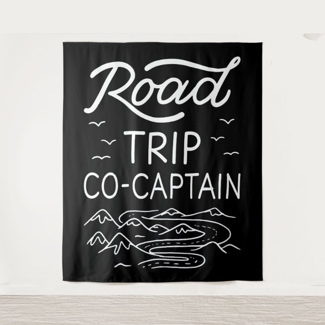 Road Trip Co-Captain I Wandteppich (Vorderseite)
