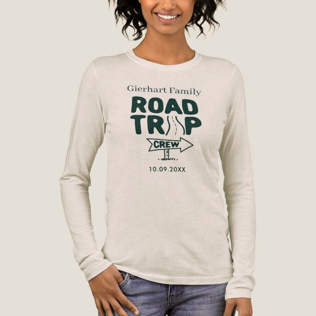 Road Trip Crew Jährlicher Familienurlaub Tri-Blend Shirt (Vorderseite)