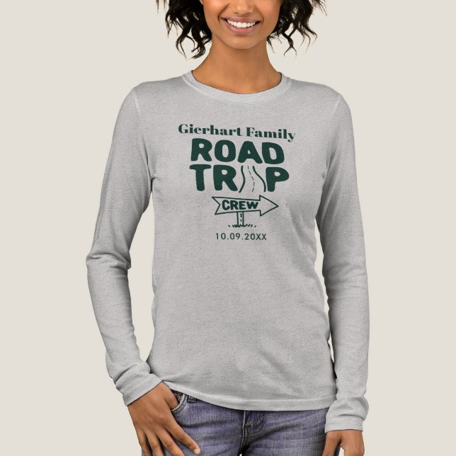 Road Trip Family Crew Sommerferien Matching Tri-Blend Shirt (Vorderseite)