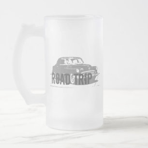 Road Trip Oldtimer Mattglas Bierglas