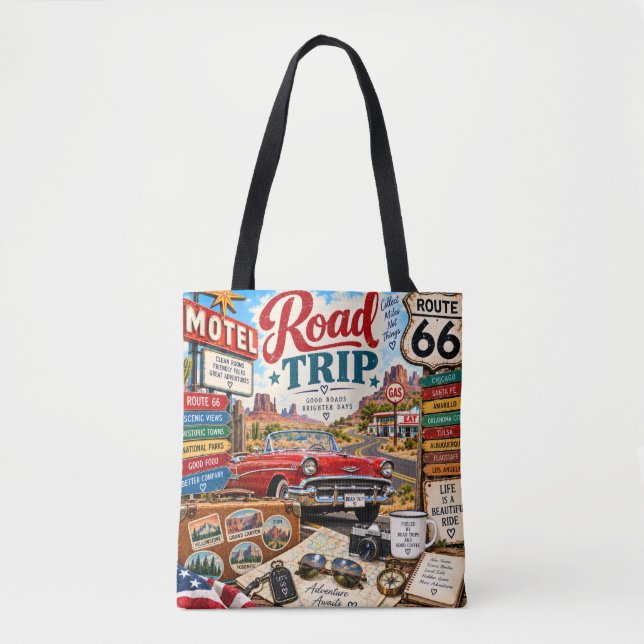 Road Trip Route 66-Tasche (Vorderseite)