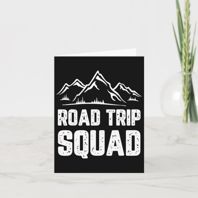 Road Trip Squad Camping Vacation Travel Geschenk C Karte (Vorderseite)