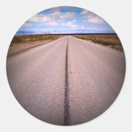 Road Trip Summer Vacacation Foto Runder Aufkleber