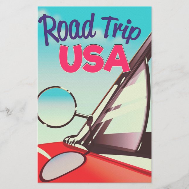 Road Trip USA Briefpapier (Vorderseite)