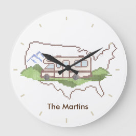 Road Trip USA Clock Große Wanduhr