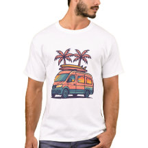 Road Trip Vibes Camper Van Vacation T - Shirt
