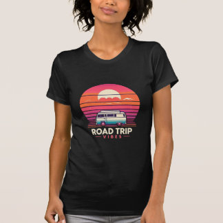 Road Trip Vibes - Retro Bus Design T-Shirt