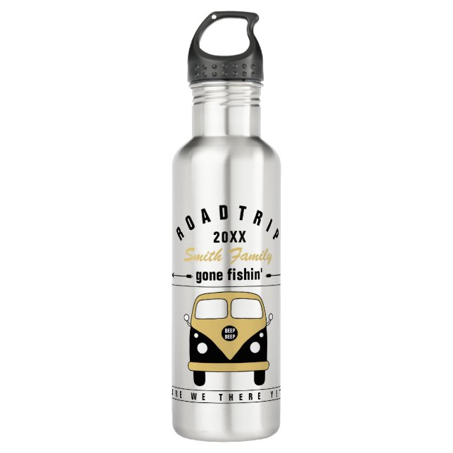 Road Trip Water Flasche Edelstahlflasche (Vorderseite)
