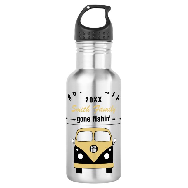 Road Trip Water Flasche Edelstahlflasche (Vorderseite)