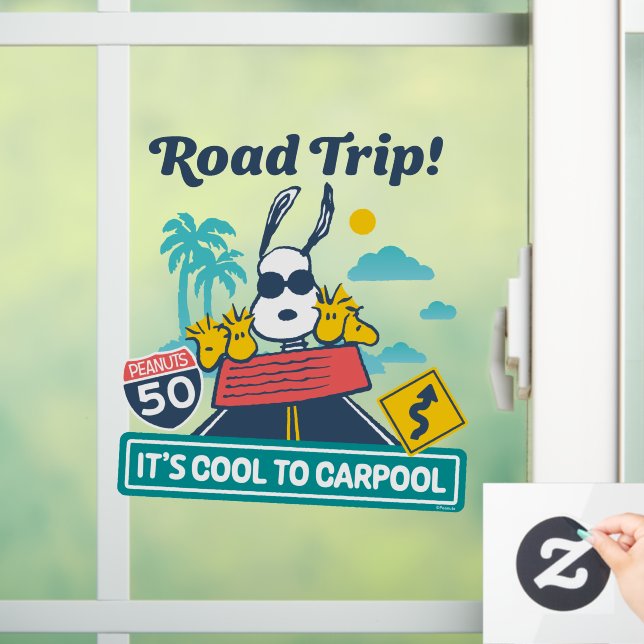 Road Trippin | Erdnüsse Es ist Cool zu Carpool Fensteraufkleber (Zuhause)