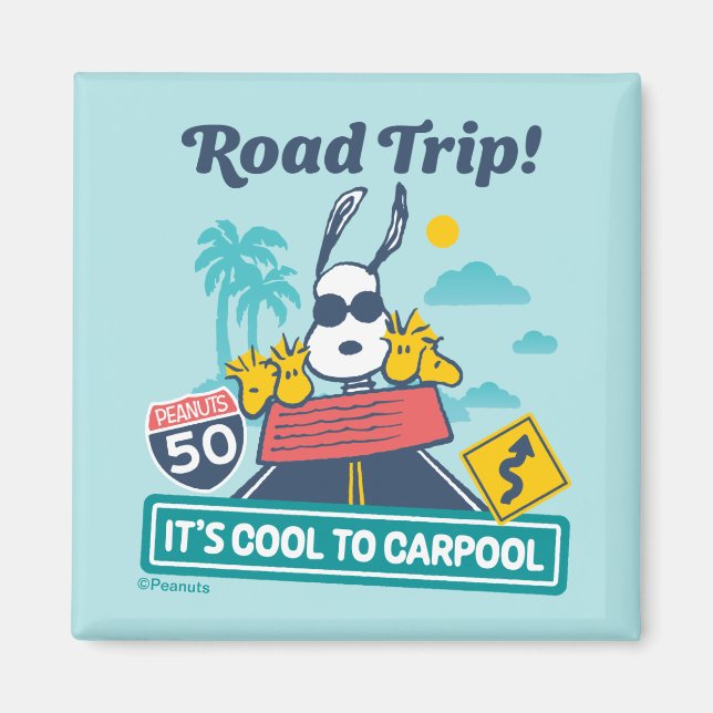 Road Trippin | Erdnüsse Es ist Cool zu Carpool Magnet (Vorne)