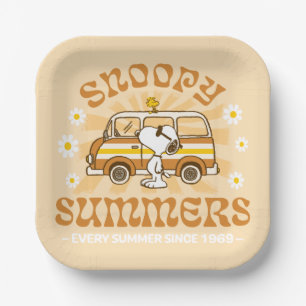 Road Trippin Erdnüsse Snoopy Summers Pappteller