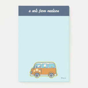 Road Trippin   Peanuts Road Trip Van Post-it Klebezettel