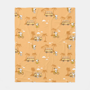 Road Trippin   Peanuts Snoopy Beach Pattern Fleecedecke