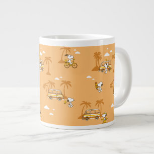 Road Trippin   Peanuts Snoopy Beach Pattern Jumbo-Tasse