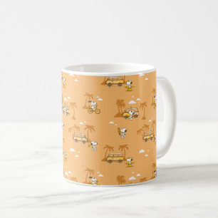 Road Trippin Peanuts Snoopy Beach Pattern Kaffeetasse