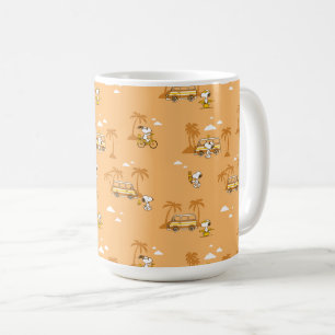 Road Trippin Peanuts Snoopy Beach Pattern Kaffeetasse