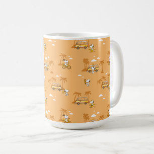 Road Trippin   Peanuts Snoopy Beach Pattern Kaffeetasse