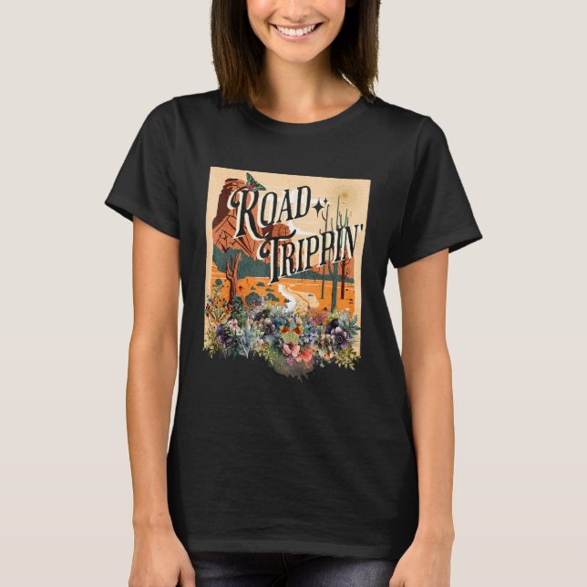Road Trippin Retro Style Vacation Road Tripping Wo T-Shirt (Vorderseite)