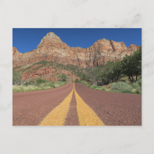 Road Zion National Park USA Postkarte