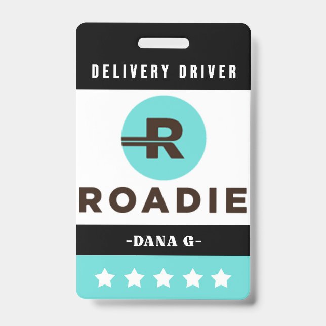 Roadie Delivery ID-Abzeichen Ausweis (Vorderseite)