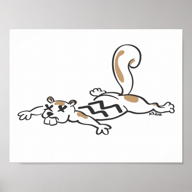 Roadkill Eichhörnchen Poster (Vorne)