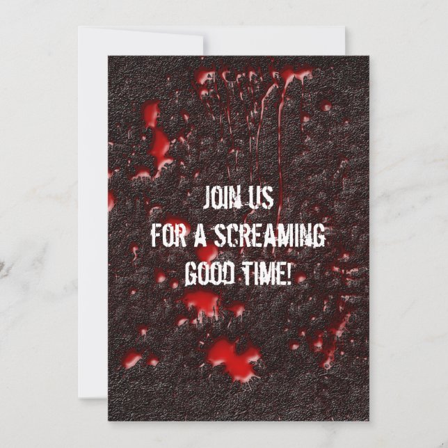 Roadkill Horror Halloween Einladung (Vorderseite)