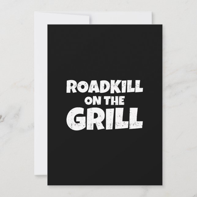 Roadkill on Grill - Funny GRILLEN Party Einladung (Vorderseite)