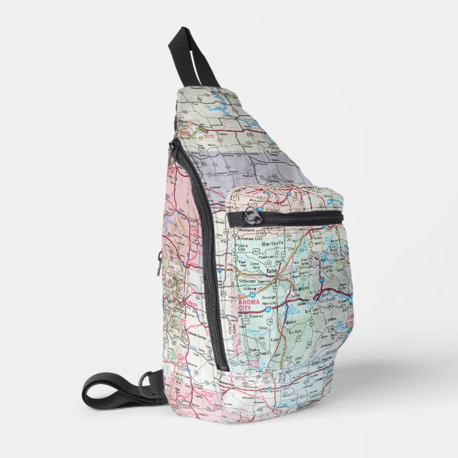 Roadmap für die Staaten im Mittleren Westen Crossbody Bag (Linke Seite)