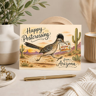 Roadrunner Happy Postcrossing aus Arizona Postkarte