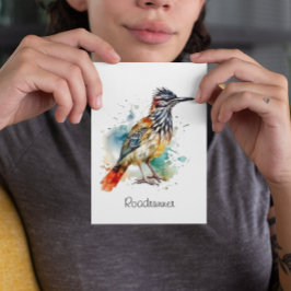 Roadrunner in lebendiger Wasserfarbe Postkarte