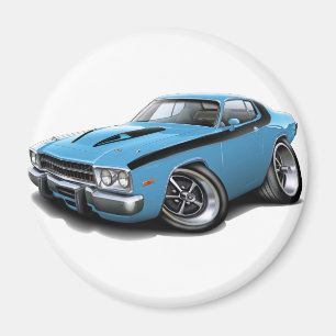 Roadrunner-lt 1973-74 Blau-Schwarz Car Magnet