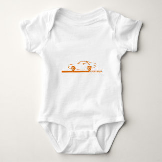 Roadrunner-Orangen-Auto 1971-72 Baby Strampler