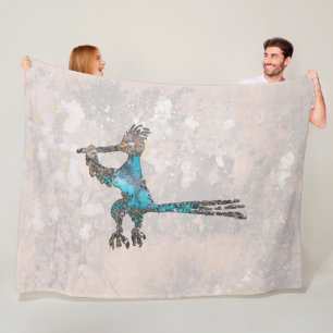 Roadrunner Petroglyph Fleecedecke