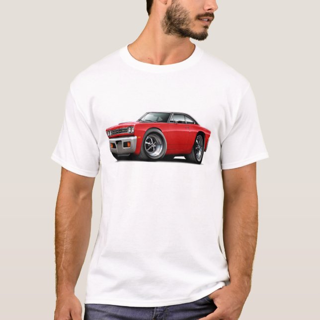 Roadrunner-Rot-Schwarzes Spitzenauto 1969 T-Shirt (Vorderseite)