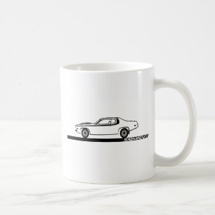 Roadrunner-schwarzes Auto 1973-74 Tasse