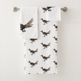 Roadrunner-Vogel Badhandtuch Set