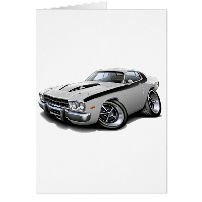 Roadrunner-Weiß-Schwarzes Auto 1973-74 (Vorne)
