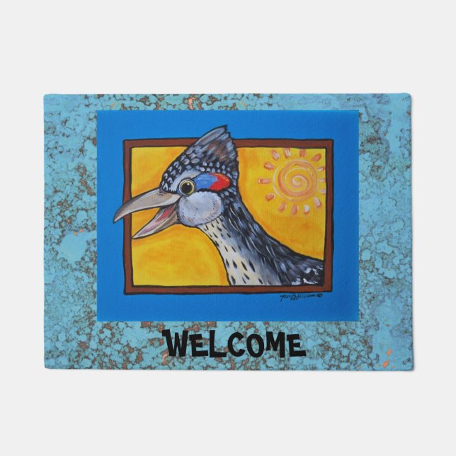 Roadrunner Welcome Door Mat Südwest Personalisiert Fußmatte (Vorderseite)