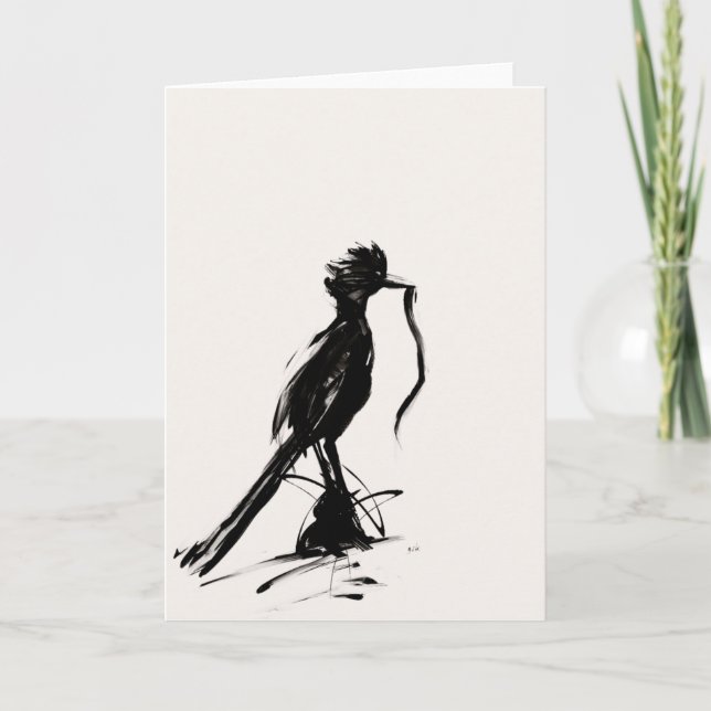 Roadrunner with snake greeting card karte (Vorderseite)
