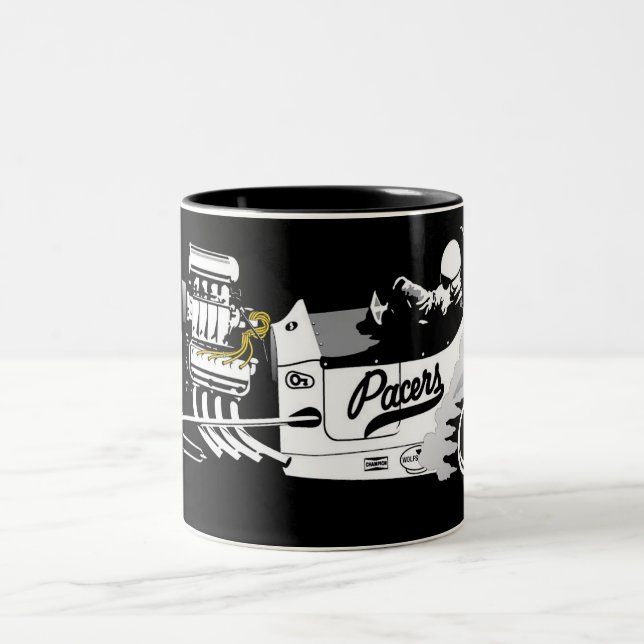 Roadster-Bild-Tasse Zweifarbige Tasse (Mittel)