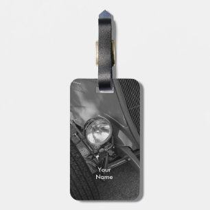 Roadster Grayscale der 30er Jahre Gepäckanhänger