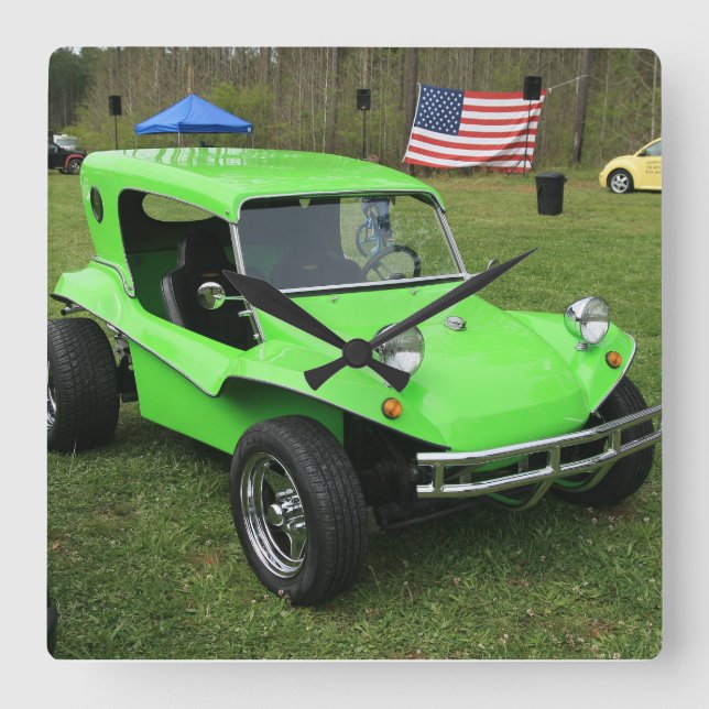 Roadster Quadratische Wanduhr (Vorderseite)