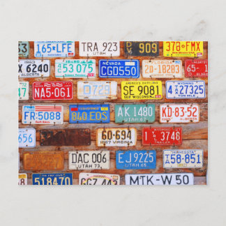 Roadtrip Licence Plakat Postkarte