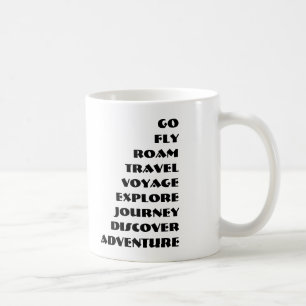 ROAM, REISE, REISE, REISE, ERLEBEN, REISE, ENTDECK TASSE