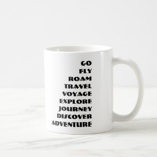 ROAM, REISE, REISE, REISE, ERLEBEN, REISE, ENTDECK TASSE
